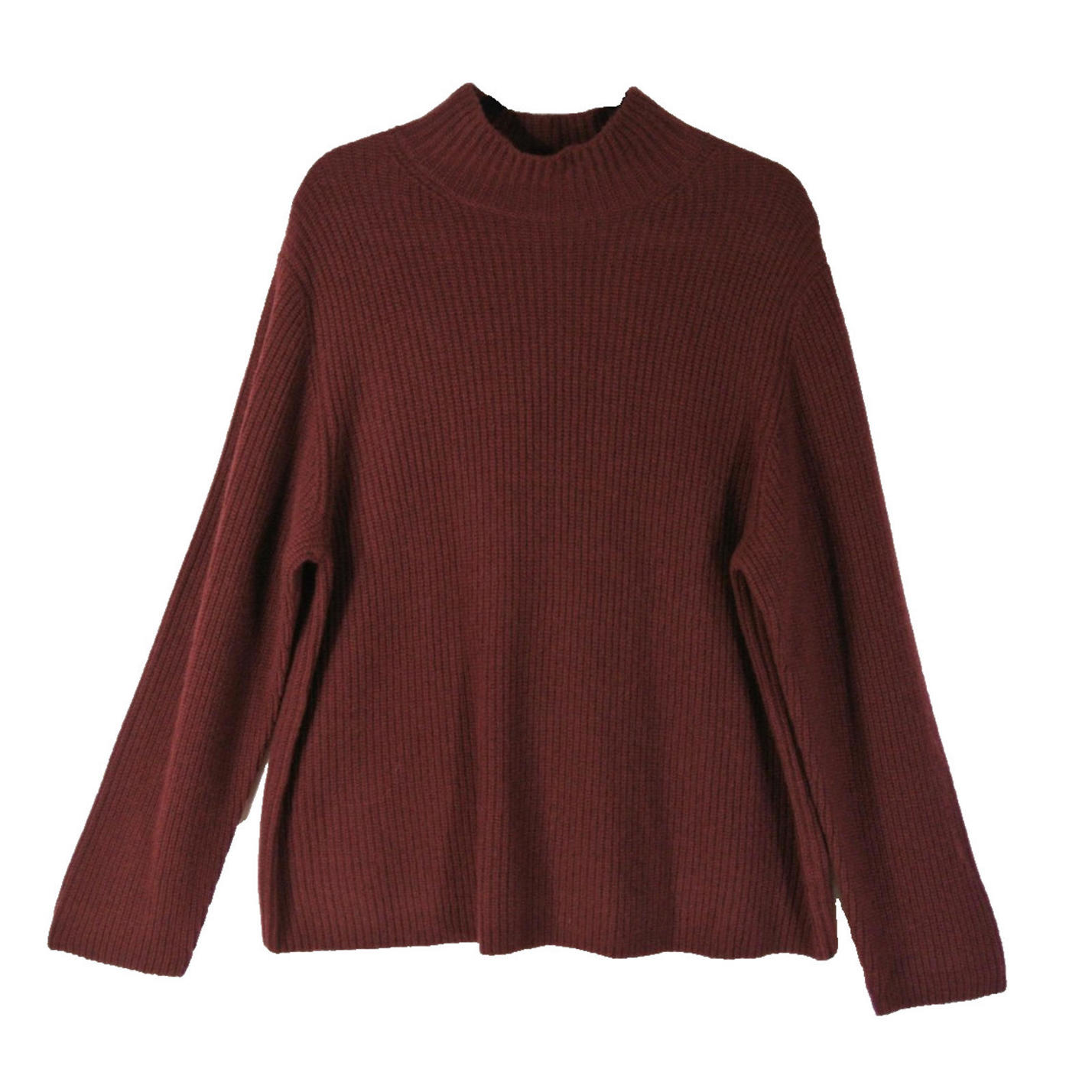 New, Vince Cashmere Mock Neck Tunic Sweater In Bordeaux Sz 3x #S8241